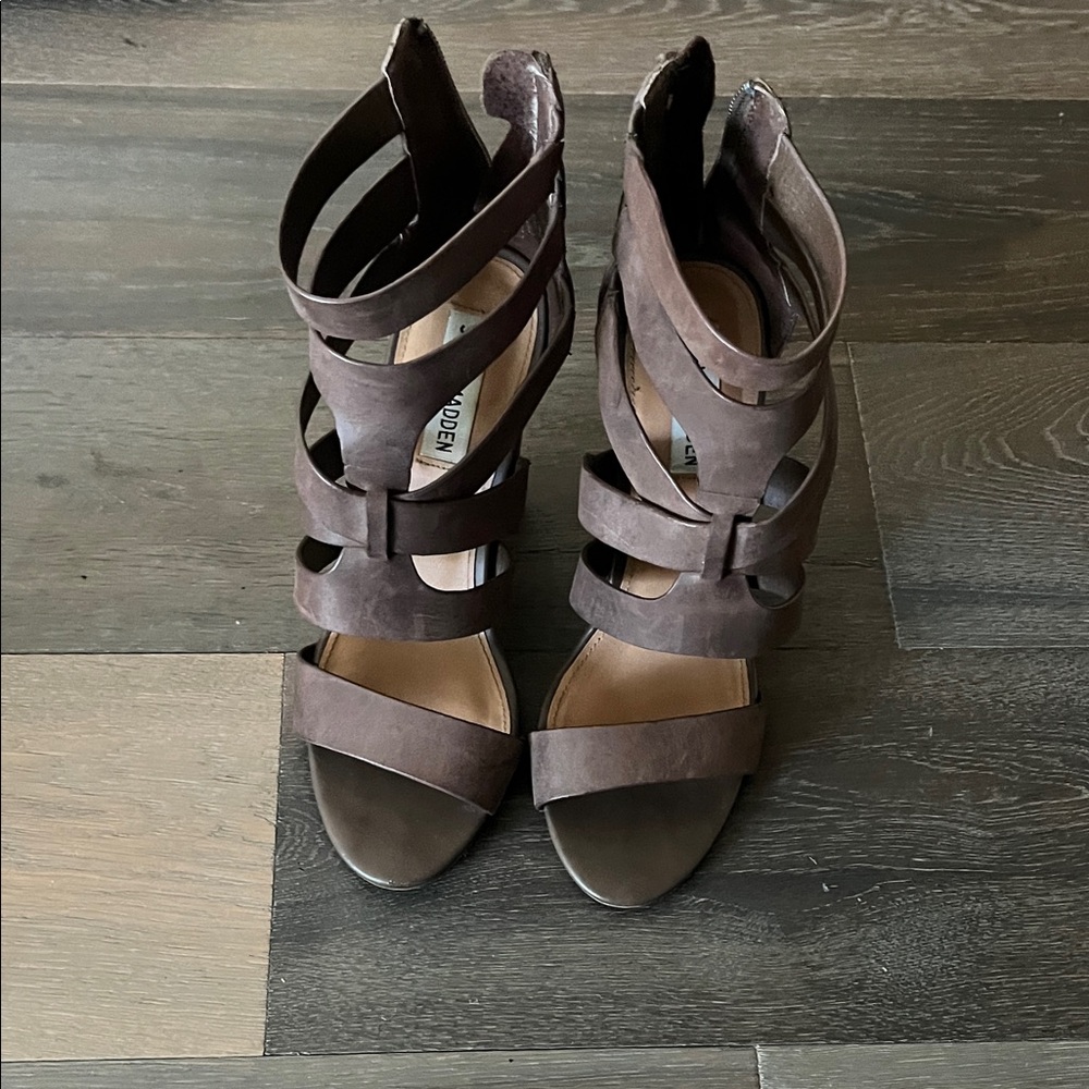 Steve Madden Dark Brown Strappy Heels